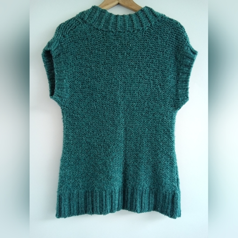 Mudd Teal Cable Knit V-Neck Sweater Vest - Size Large - Picture 4 of 6